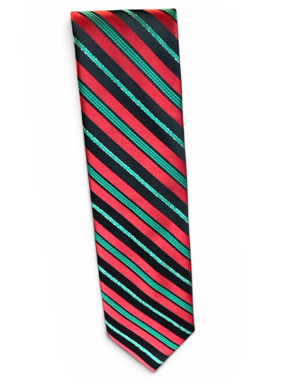 Hallmark Red, Green & Black Striped Men's Tie